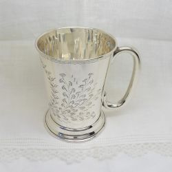 ANTIQUE SILVER CHRISTENING MUG HALLMARKED BIRMINGHAM 1920 BY JOSEPH GLOSTER
